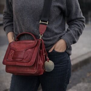 Elegant Red Leather Handbag